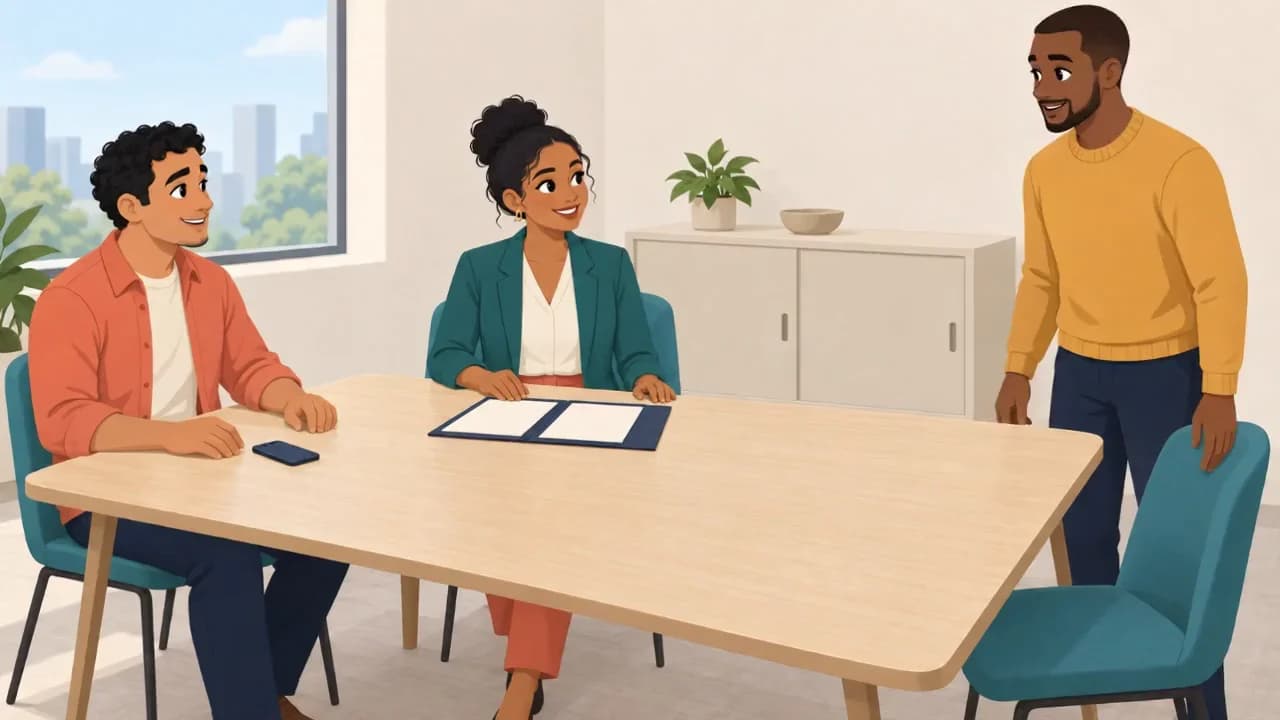 Code of conduct training: scene from the video