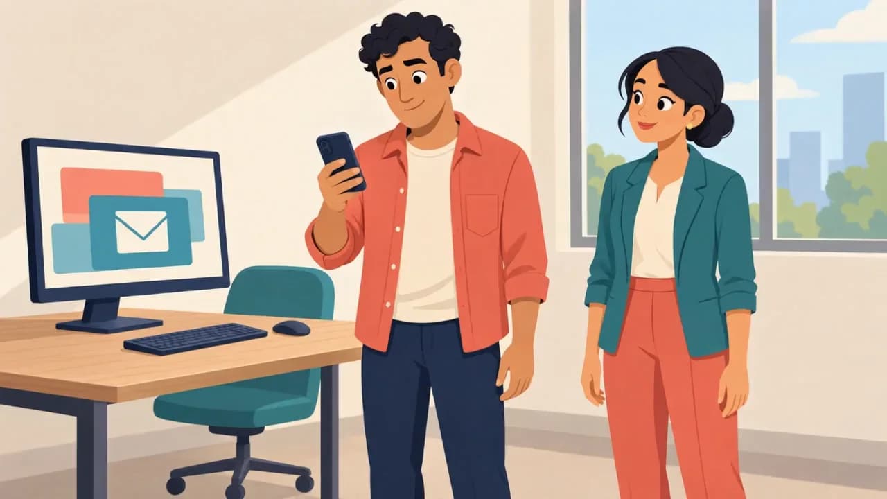 Phishing awareness training: scene from the video