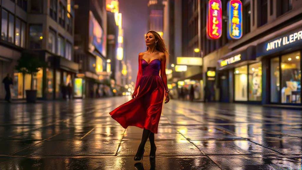 a sumo wrestler standing in falling snow, steam off the skin, fashion film still, anamorphic, teal and gold, no text, no watermark, generated with Ddcolor on Knowlify